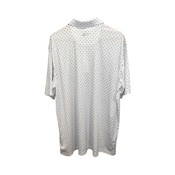 NEW Men's White Patterned Polo Shirt. - Picture 3 of 8